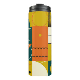 Geometrisches Kunstwerk mit einfachen Formen und f Thermosbecher