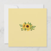Geometrisches Land Rustikale Sommersonnenblütenhoc Dankeskarte (Rückseite)