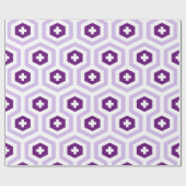 Geometrisches Lavender-Lila-Hexagon- und Kreuzmust Geschenkpapier (Flach)
