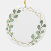 Geometrisches Leaf Grüne Keramik Ornament (Hinten)