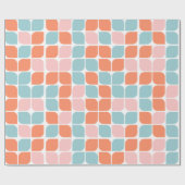 Geometrisches Leaf Muster Geschenkpapier (Flach)