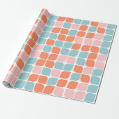 Geometrisches Leaf Muster Geschenkpapier (Ungerollt)