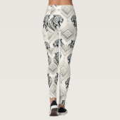 Geometrisches Leoparden-Patch-Muster Leggings (Rückseite)