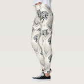 Geometrisches Leoparden-Patch-Muster Leggings (Links)