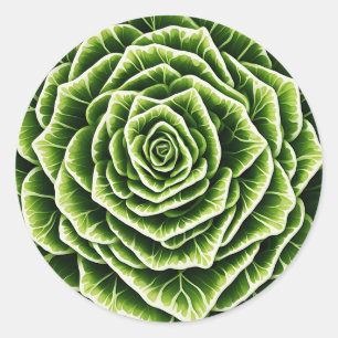 Geometrisches Lettuce-Muster - Blendenart Runder Aufkleber