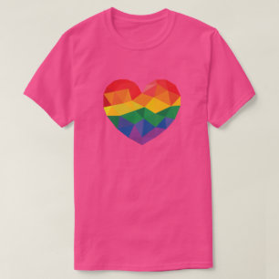 Geometrisches LGBT-Stolz-Herz T-Shirt