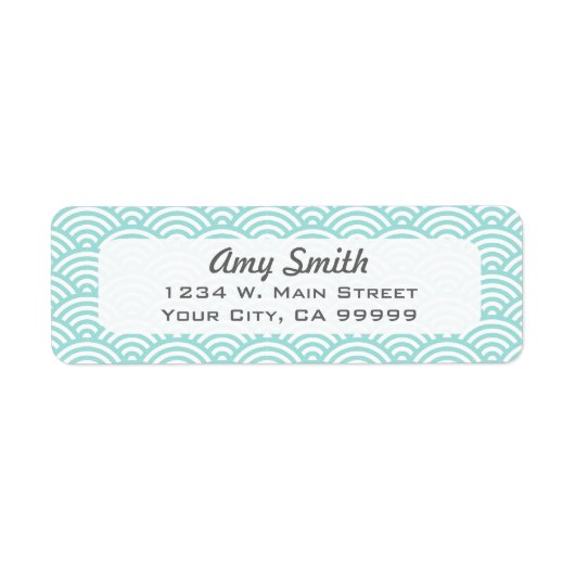 Geometrisches Licht Aqua und weißes asiatisches Mu (Vorne)