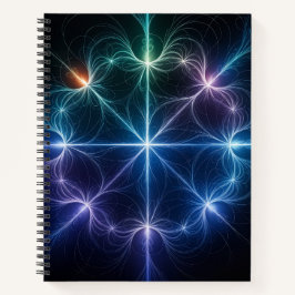 Geometrisches Licht Spiralnotizbuch Notizblock
