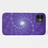 Geometrisches lila Fraktal Case-Mate iPhone Hülle (Rückseite (Horizontal))