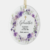 Geometrisches Lila Godmatratenpfällchen Keramik Ornament (Rechts)