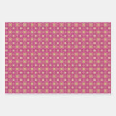 Geometrisches Lila grünes Set Geschenkpapier Set (Vorderseite)