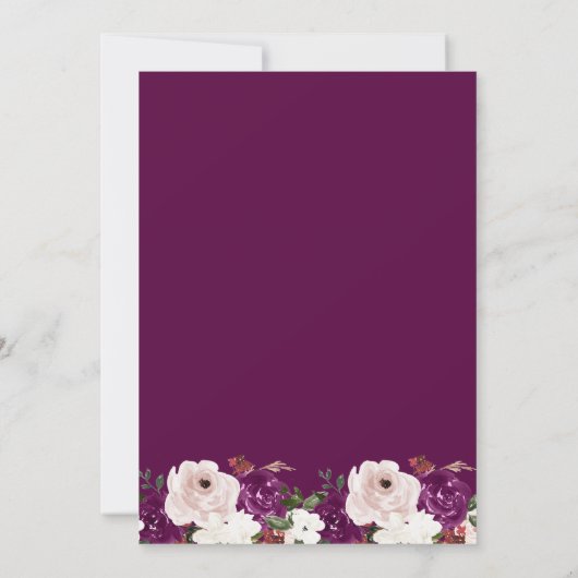 Geometrisches Lila Rosa Brautparty Einladung (Rückseite)