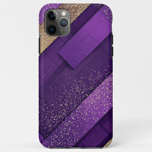 Geometrisches Lila und Gold Glitter Abstract Case-Mate iPhone Hülle