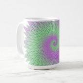 Geometrisches Lila und Grün Kaffeetasse (Vorderseite Links)