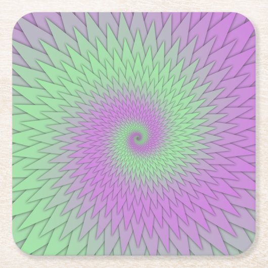 Geometrisches Lila und Grün Rechteckiger Pappuntersetzer (Vorderseite)