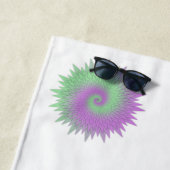 Geometrisches Lila und Grün Strandtuch (Beispiel)