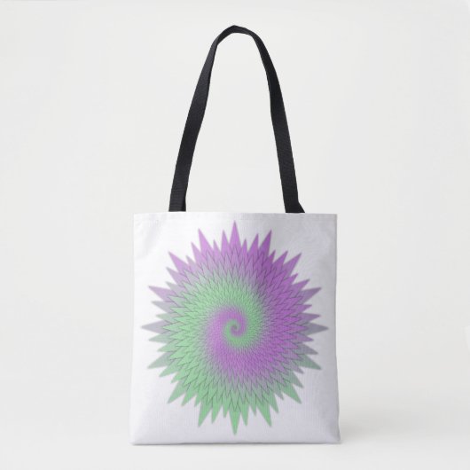 Geometrisches Lila und Grün Tasche (Vorderseite)