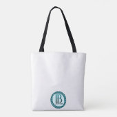 Geometrisches Lila und Grün Tasche (Rückseite)