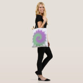 Geometrisches Lila und Grün Tasche (Am Model)