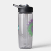 Geometrisches Lila und Grün Trinkflasche (Rechts)