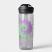 Geometrisches Lila und Grün Trinkflasche (Vorderseite)