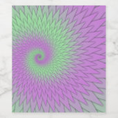 Geometrisches Lila und Grün Weinetikett (Einzelnes Label)