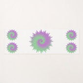 Geometrisches Lila und Grün Yogamatte (Vorderseite (Horizontal))