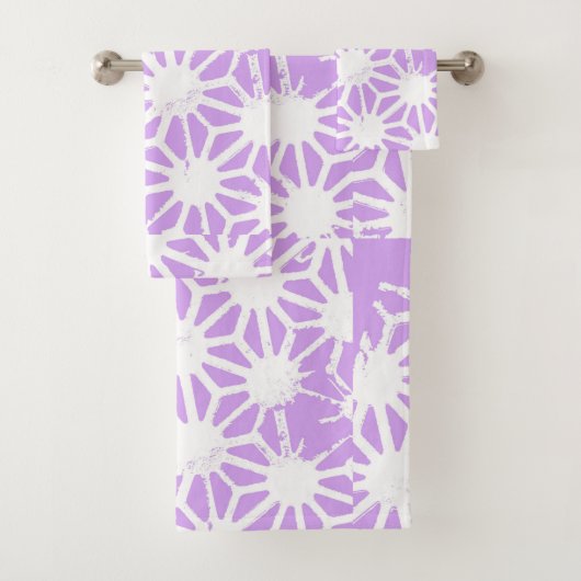 geometrisches Lilac-Muster Badhandtuch Set (Insitu)