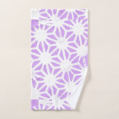 geometrisches Lilac-Muster Badhandtuch Set (Handtuch)
