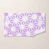 geometrisches Lilac-Muster Badhandtuch Set (Handtuch)