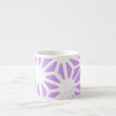 geometrisches Lilac-Muster Espressotasse (Vorderseite)