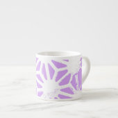 geometrisches Lilac-Muster Espressotasse (Vorderseite Rechts)