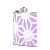 geometrisches Lilac-Muster Flachmann (Links)