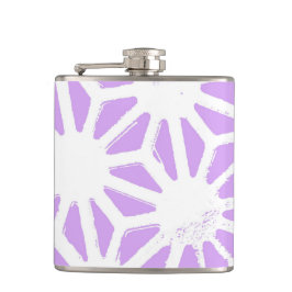 geometrisches Lilac-Muster Flachmann