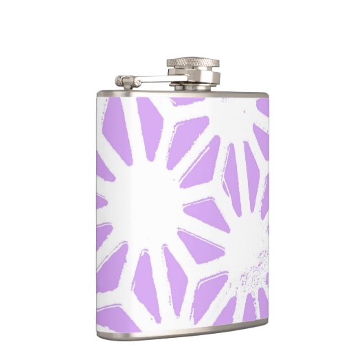 geometrisches Lilac-Muster Flachmann (Rechts)