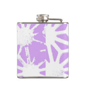 geometrisches Lilac-Muster Flachmann (Rückseite)