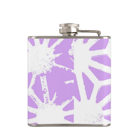 geometrisches Lilac-Muster Flachmann (Rückseite)