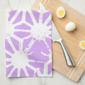 geometrisches Lilac-Muster Geschirrtuch (Viertel Falte)