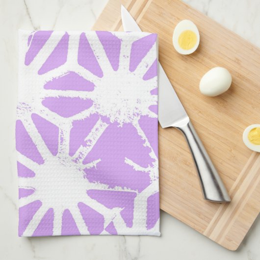 geometrisches Lilac-Muster Geschirrtuch (Viertel Falte)