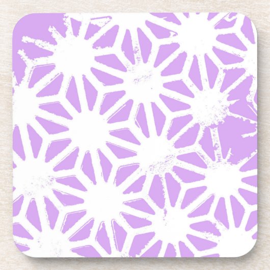 geometrisches Lilac-Muster Getränkeuntersetzer (Vorderseite)