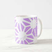 geometrisches Lilac-Muster Kaffeetasse (VorderseiteRechts)