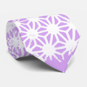 geometrisches Lilac-Muster Krawatte (Gerollt)