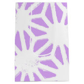 geometrisches Lilac-Muster Mittlere Geschenktüte (Rückseite)