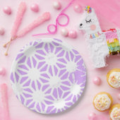 geometrisches Lilac-Muster Pappteller (Party)