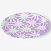 geometrisches Lilac-Muster Pappteller (Schrägansicht)
