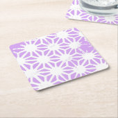 geometrisches Lilac-Muster Rechteckiger Pappuntersetzer (angewinkelt)