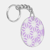 geometrisches Lilac-Muster Schlüsselanhänger (Vorderseite links)