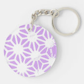 geometrisches Lilac-Muster Schlüsselanhänger (Rückseite)