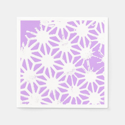 geometrisches Lilac-Muster Serviette (Vorderseite)