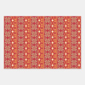 Geometrisches litauisches Sternmuster der Vintagen Geschenkpapier Set (Vorderseite 2)